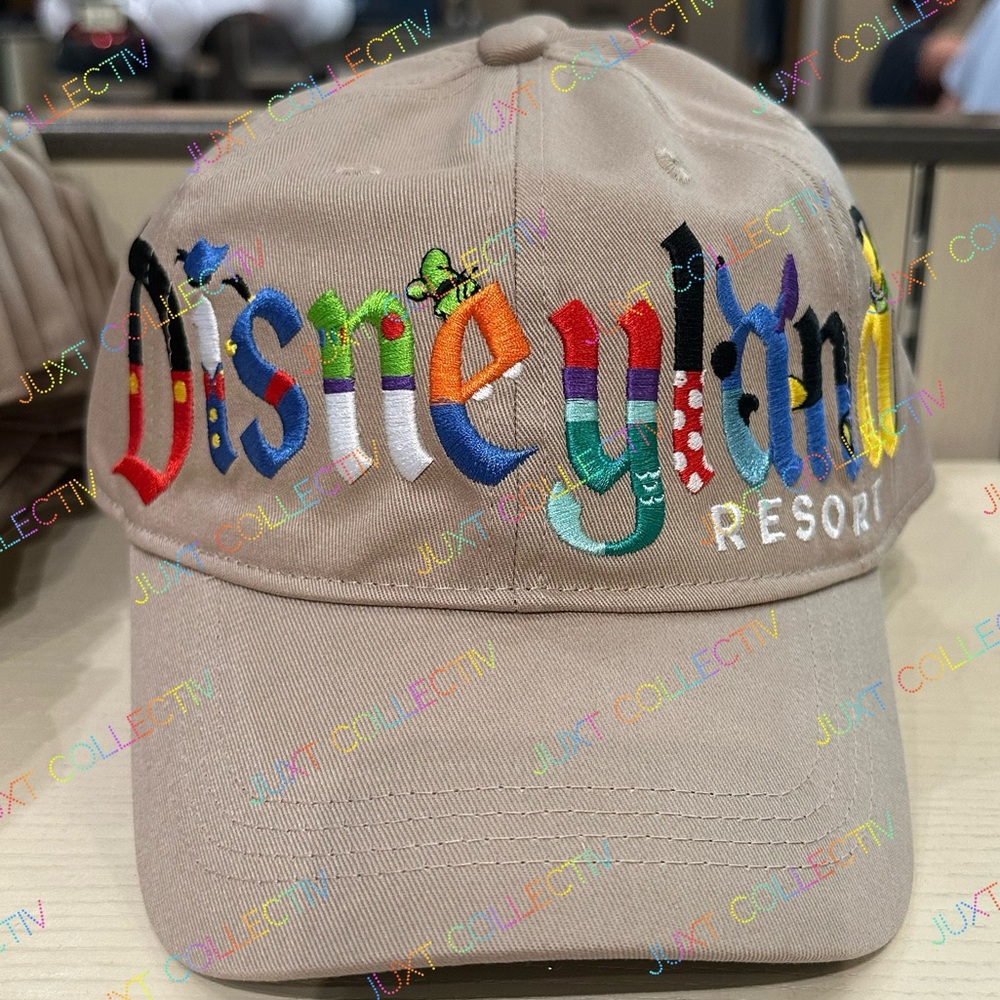 Disney Parks Disneyland Characters Letters Tan Baseball Cap / Hat